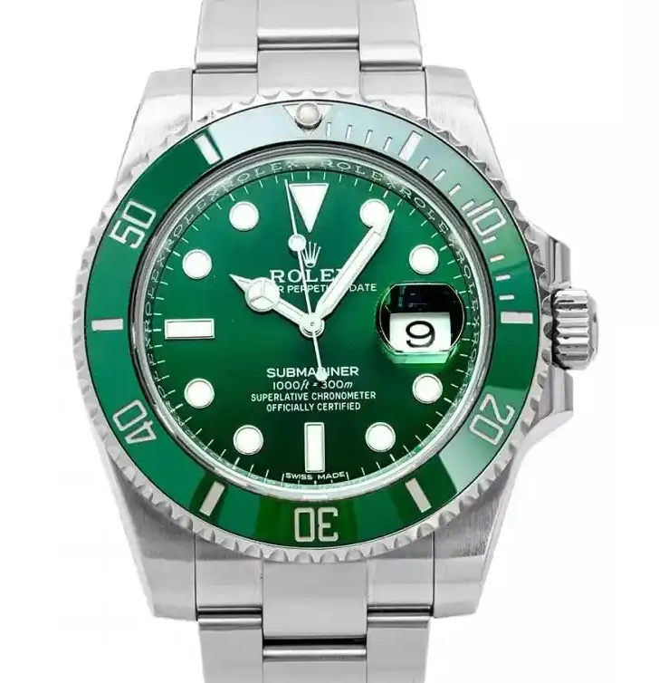Prestigious Jewelers Green Submariner 116610LV Rolex 0528